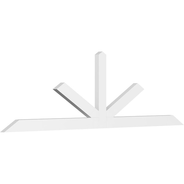 Ekena Millwork Saratoga Architectural Grade PVC Gable Bracket, 96"W x 28"H x 2"D x 4"F, 7/12 Pitch GBP096X28X0204SAR00 - main